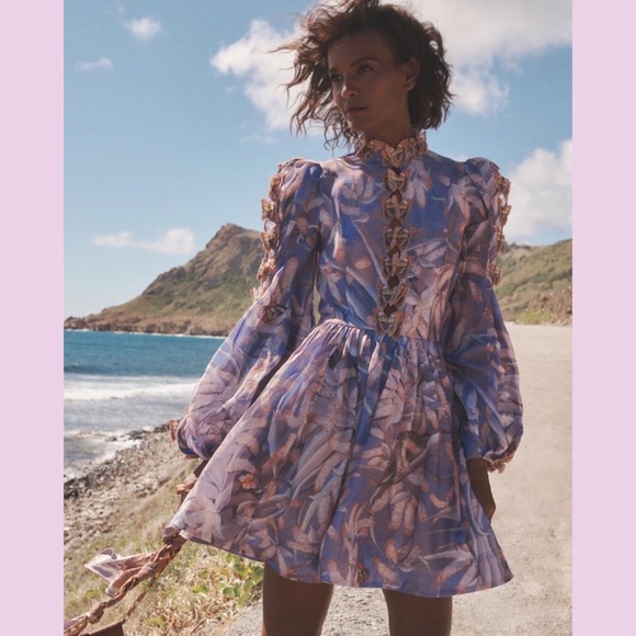 Zimmermann Botanica Butterfly-Detailed Mini Dress - Picture 1 of 11